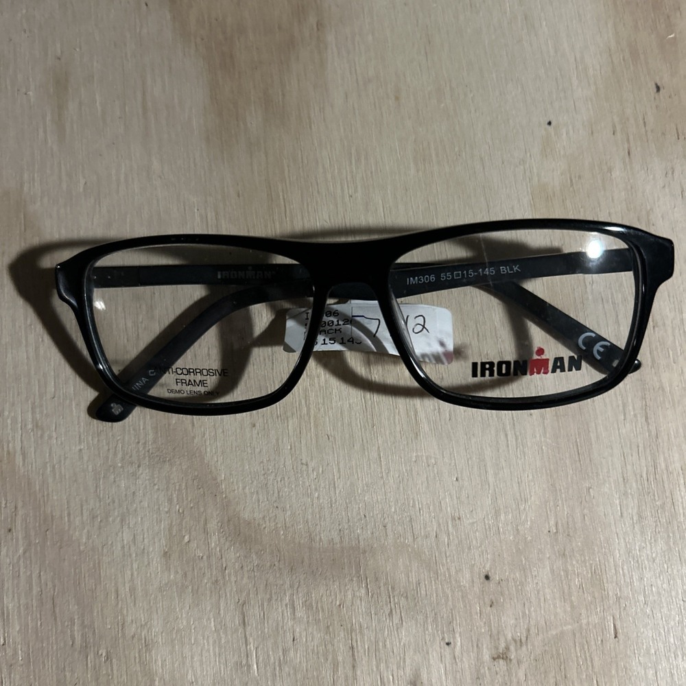 Ironman IM306 Black Eyeglass Frame 55 15 145 76 Msrp Frames Only NWT